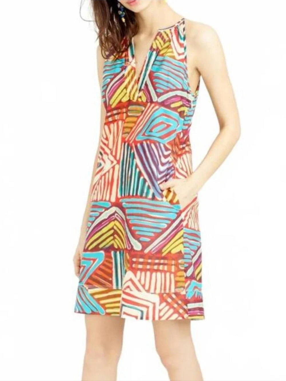 J. Crew Collection Geo Brushstroke Sundress
